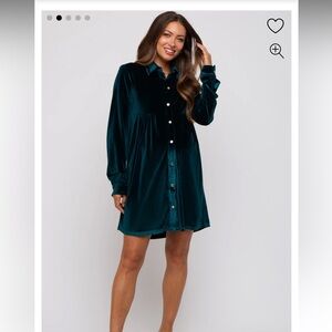 Pinkblush Teal Long Sleeve Dress